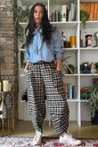 Jasper Plaid Brushed Cotton Shelby Barrel Pant Heritage Green